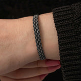 Silver Braided Bracelet - Handcrafted Kazaziye Weave Design