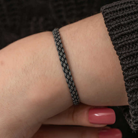 Sterling Silver Braided Bracelet - Artisan Hand-Woven Design