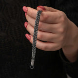 Silver Kazaziye Woven Bracelet - Traditional Artisan Braid