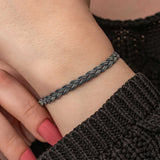 Sterling Silver Kazaziye Braid Bracelet - Handcrafted Woven Design