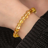 Amber Bead Bracelet - Polished Natural Gemstone Design