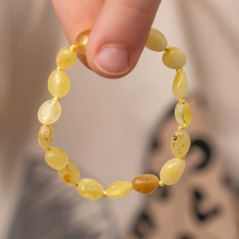 Amber Bracelet - Natural Butterscotch Nugget Design