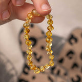 Amber Beaded Bracelet - Natural Polished Nugget Style