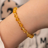 Amber Beaded Bracelet - Natural Polished Nugget Style