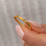 Ring - Gold-Tone Delicate Textured Band