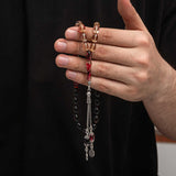 Tesbih Prayer Beads - Pressed Amber with Silver Tassel