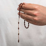 مسبحة كوكَا وود - خرز صلاة مقطوع يدويًا على شكل شعير