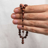 Traditional Kuka Wood Prayer Beads Tesbih - Round Cut Design