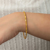Bangle - Gold-Plated Twisted Design Women's Jewelry