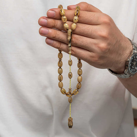Elegant Prayer Beads - Handcrafted Compressed Amber Tesbih