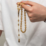 Elegant Prayer Beads - Handcrafted Compressed Amber Tesbih