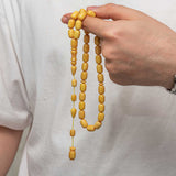 Prayer Beads - Handcrafted Pressed Amber Tesbih - Classic Design