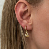 Dangle Earrings - Gold-Tone Butterfly with Sparkling Cubic Zirconia