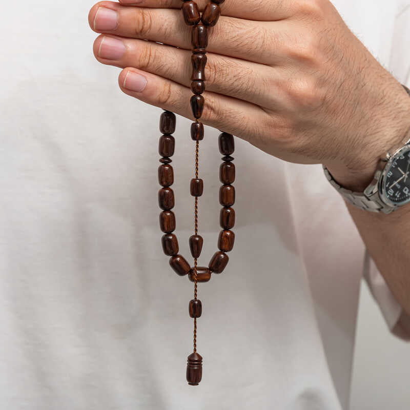 Tasbih Prayer Beads - Polished Compressed Amber Traditional Style