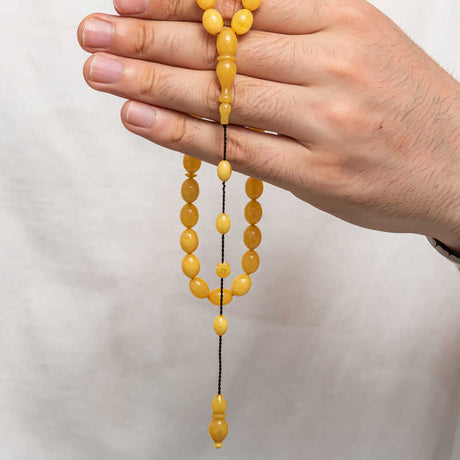 Traditional Prayer Beads - Handcrafted Amber Tesbih with Elegant Tassel