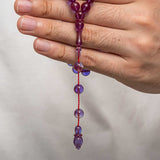 Tesbih - Elegante Paarse Sıkma Kehribar Gebedskralen