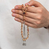 Tesbih Prayer Beads - Pressed Amber with Sterling Silver Tassel