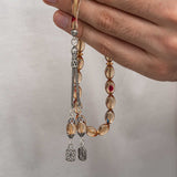 Tesbih Prayer Beads - Pressed Amber with Sterling Silver Tassel