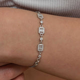 سوار فضة استرليني - رابط زركونيا باغيت متلألئ