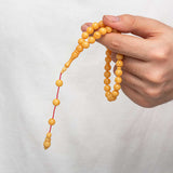 Traditional Amber Prayer Beads - Handcrafted Gemstone Tesbih