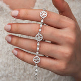 Sterling Silver Snowflake Charm Bracelet - Dazzling Cubic Zirconia