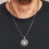 Collana con pendente da uomo in argento sterling con calligrafia islamica