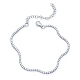 Bracelet - Sterling Silver & Dazzling Cubic Zirconia Tennis Style