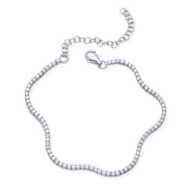 Bracelet - Sterling Silver & Dazzling Cubic Zirconia Tennis Style