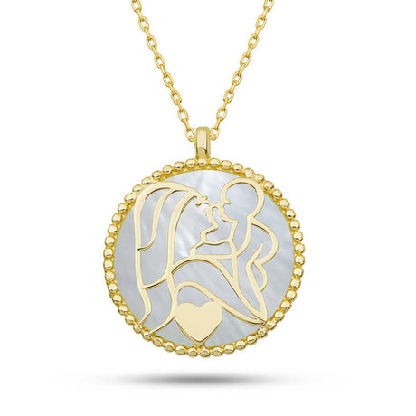 Necklace - Gold-Tone Glow-in-the-Dark Mother & Child Love Pendant