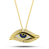 Necklace - Gold-Tone Enamel Mystical Eye Pendant