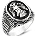 Taki | Double - Headed Seljuk Eagle Men's Silver Ring Without Stone