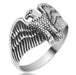 Taki | Eagle Motif Silver Men's Ring Without Stone