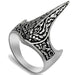 Taki | Helmet Pointed Archer Zihgir Silver Men's Ring Without Stone