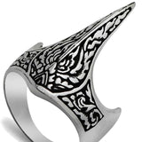 Taki | Helmet Pointed Archer Zihgir Silver Men's Ring Without Stone