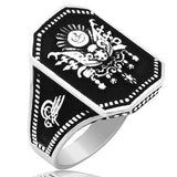 Taki | Ottoman State Coat of Arms Silver Men's Ring Without Stone