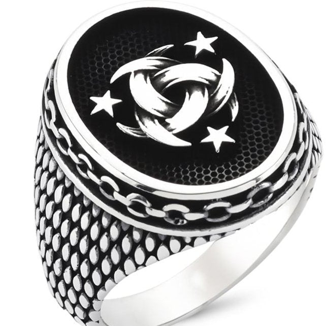 Taki | Ottoman Teskilati Mahsusa Men's Silver Ring Without Stone