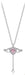 Taki | Pink Stone Women's Stainless Steel Necklace with Moving Winged Heart