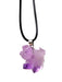 Taki | Raw Amethyst Natural Stone Necklace with Rope Chain