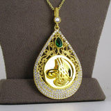 Taki | Silver Tugra Islamic Motivated Necklace Gold Plated with Stone Chain