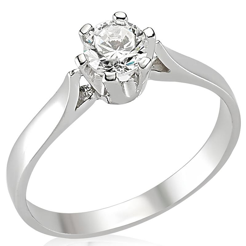 Taki | Solitaire Silver Ring, Gift for Valentine, Wife, Mother