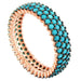 Taki | Three Row Turquoise Ladies Silver Ring