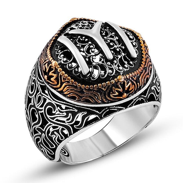 Taki | Turkish Kayi Boyu IYI Silver Men's Ring Without Stone