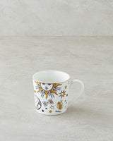 Premium New Bone China Holiday Mug Black White Gold