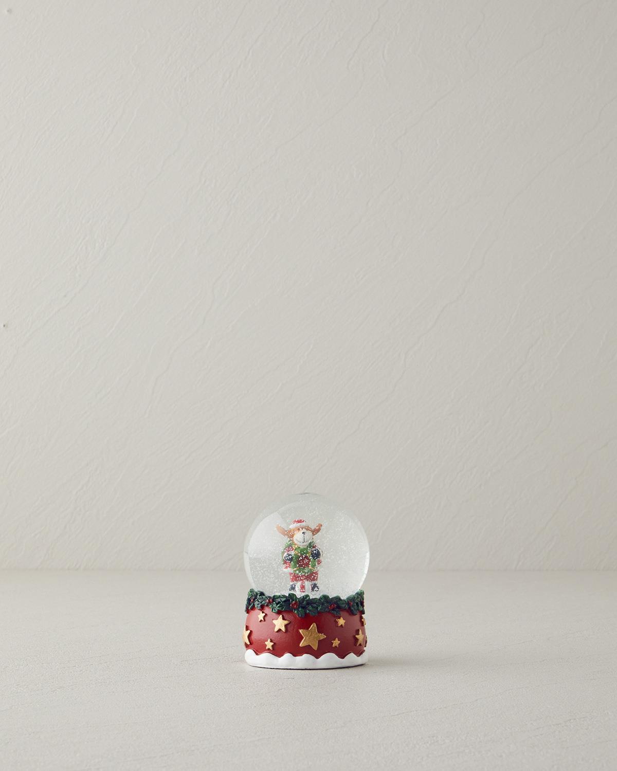 Premium Red Decorative Snow Globe Collectible Display