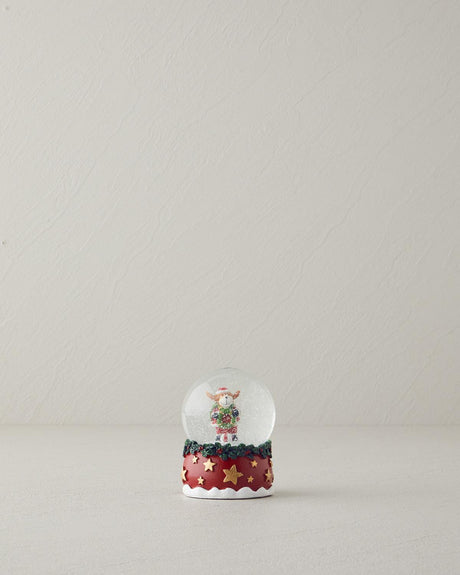 Premium Red Decorative Snow Globe Collectible Display