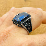 Tanzanite Stone Silver Ring