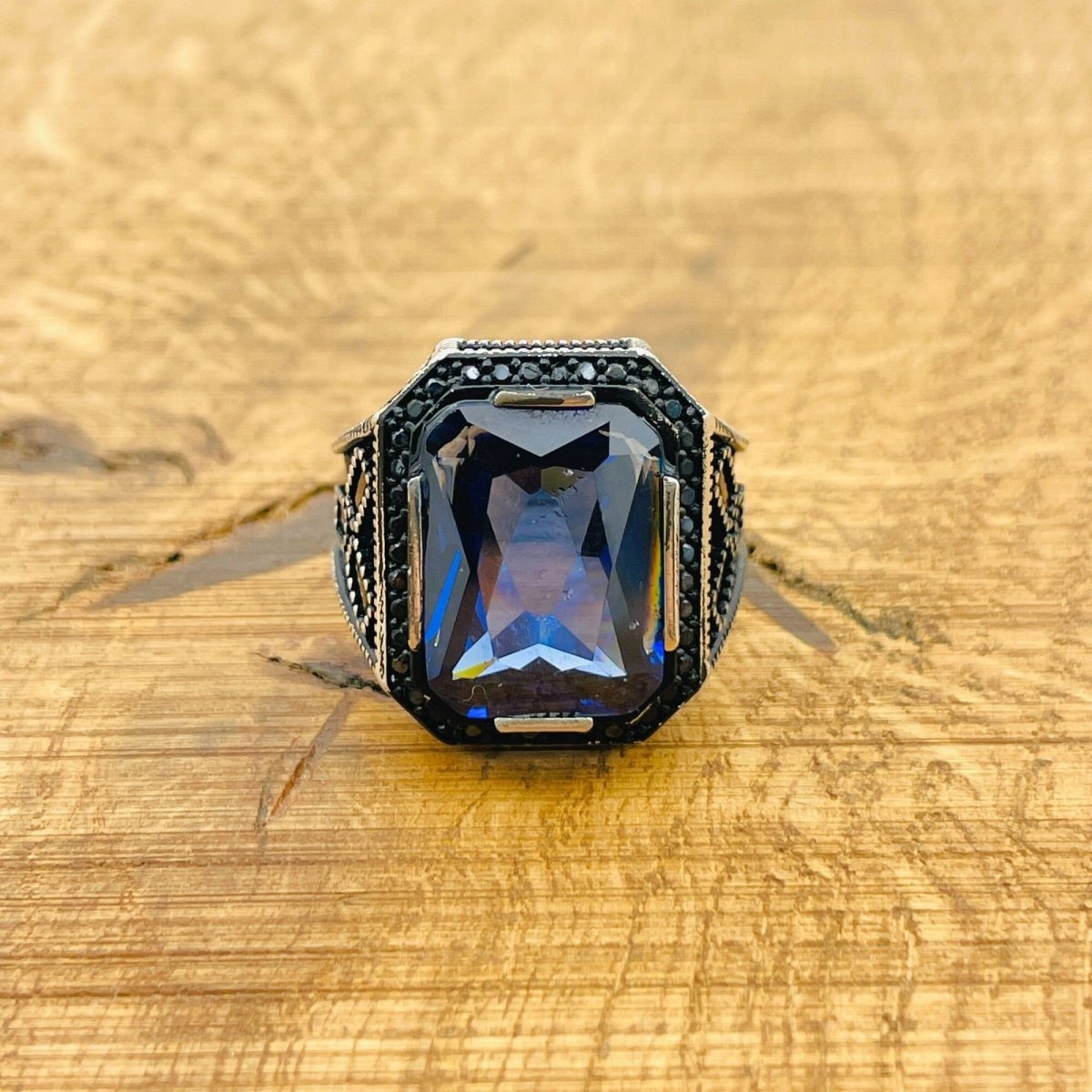 Tanzanite Stone Silver Ring