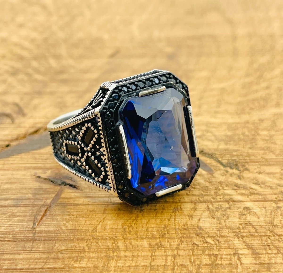 Tanzanite Stone Silver Ring