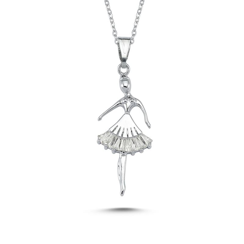 TD | Ballerina Model Women's Necklace with Zircon Stone