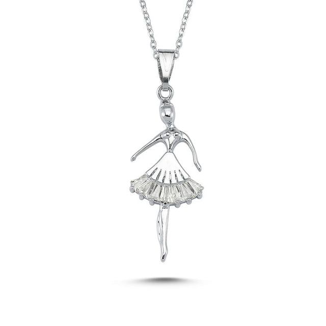 TD | Ballerina Model Women's Necklace with Zircon Stone